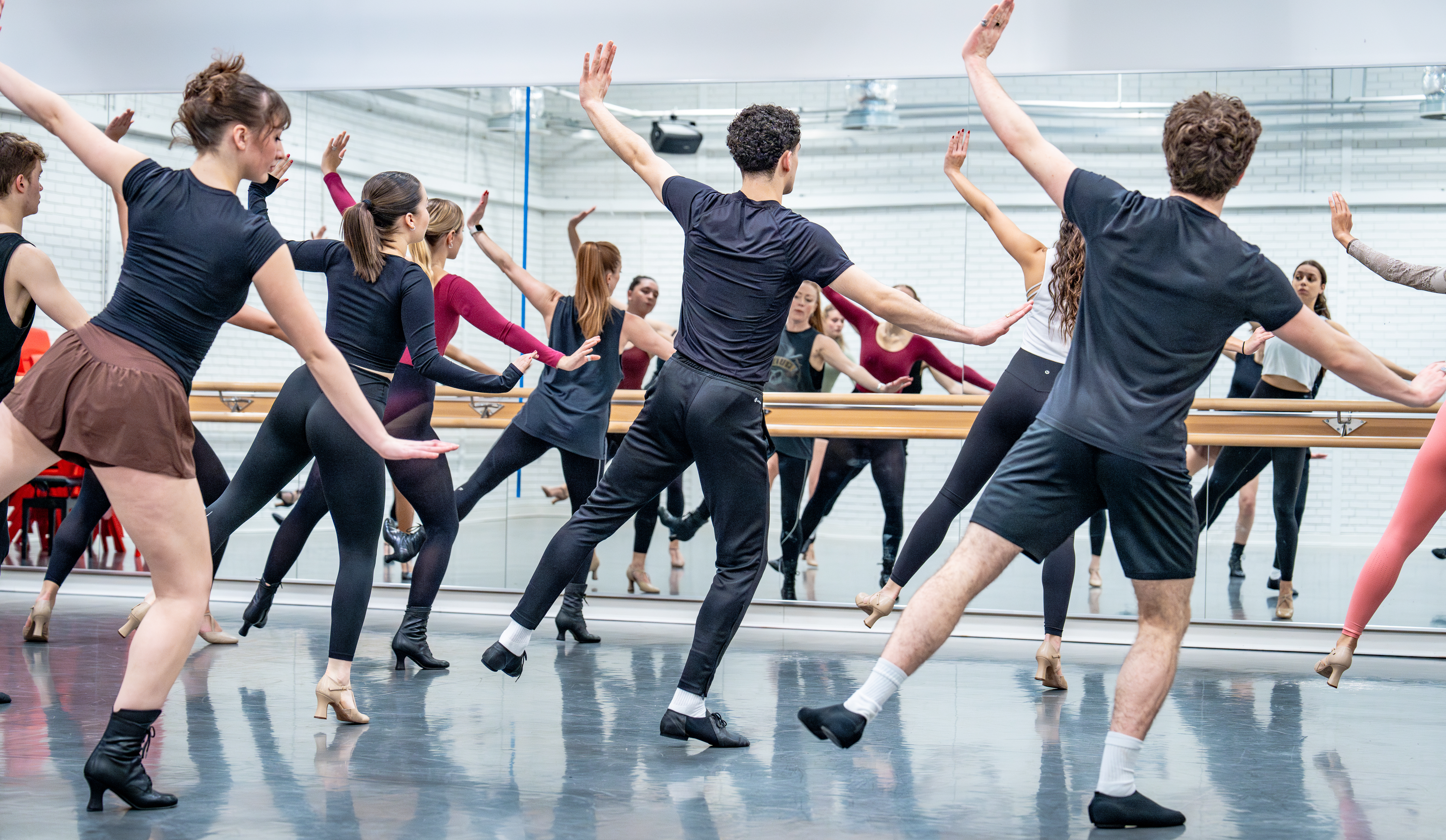 Welcoming Sway dance studio lounge and student gathering space